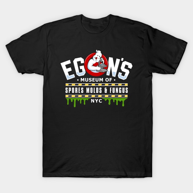 Egon's Museum of Spores Molds and Fungus T-Shirt by adho1982